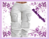 White Cargo Pants L