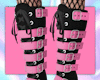 Pink N Black Goth Boots2