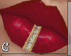 Red lip piercing - Kayce