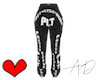 black graphic joggers