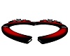 Black Red Heart Couch