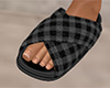 Gray Sandals Plaid (F)
