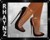 Vintage Brown Lace Heels