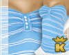 {K} Blue Candy Tube Top
