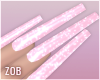 Z| Pink Glitter Nails
