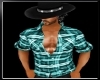 ~T~Teal Cowboy Shirt