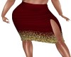 Gold sparkle skirt red