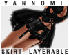/ Western Skirt Lay. Blk