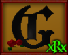 Gothic Letter G Roses