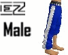 (djezc) Blue pants male