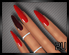 2u Red/Blk Nails w Rings