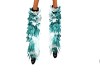 S.T TEAL FUR BOOTS