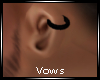 V| Black earring | L