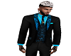 Teal floral suit