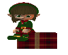 Elf sitting on package