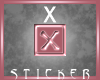 Letter X-1 Sticker *me*