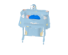 Baby bed with baby anim