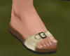 TF* Cream Buckle Sandals