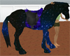 blue and black horse