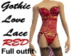 Gothic Love Lace Red