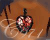 [C971] Earings red heart