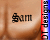Name Sam on chest