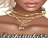 Ds Gold Layered Necklace