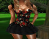 Black Red Rose Dress RLS