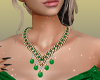 (7K)EmeraldGold Necklace