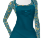 *B* Teal Bib Dress
