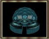 Circular Teal Pose Couch