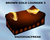 Brown Gold Lounger 3
