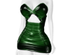 069 Satin green Dress L