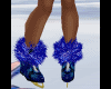 ankle fur in blue