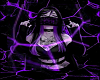 Purple Lightning Dark Goth Girl Melting Heart Box Background Cutout