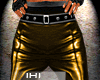 Gold leather pants