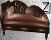 Brown Wood Love Chaise