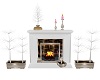 Elegant Fireplace +Plant