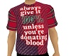 Blood Donation T Shirt