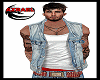 Jeans vest + shirt
