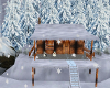 christmas cabin in woods