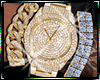 Iced Gold Watch Bracelet