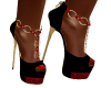Red Black Glitter Heels