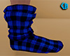 Blue Sock Plaid Slouch M