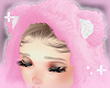 ! fuzzy bear hat PINK