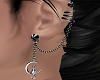 Moon/Cat Chain Earrings