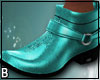 Cowboy Boots Teal Light