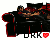 -Drk- Red N Black Couch