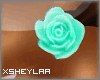 $ Roses Earrings | teal