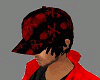 Red Skull Cap w Hair